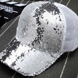 Flip Sequin Baseball Cap, Mermaid sequin h…